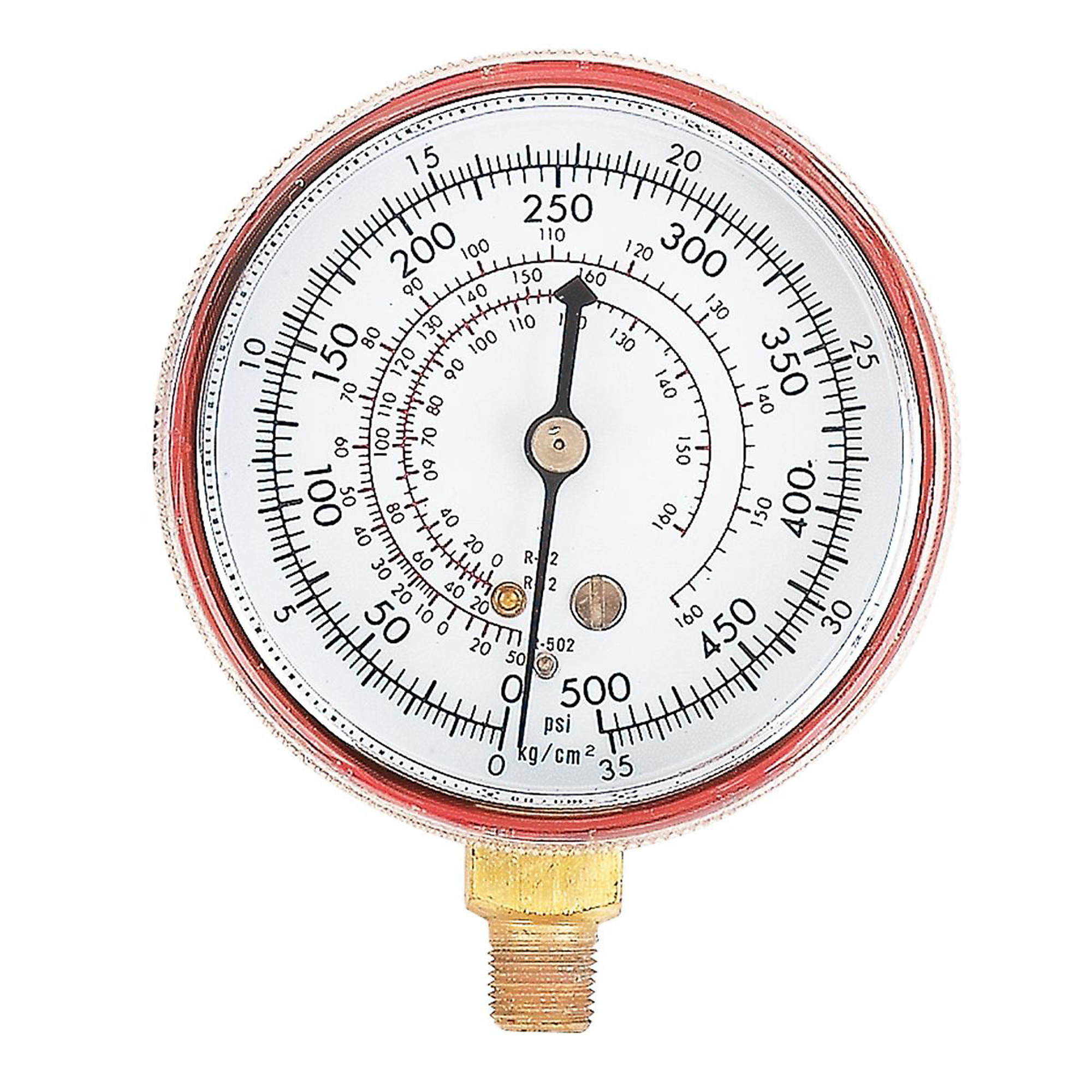 FJC Dual Replacement Gauge — 2.5in., High Side, Fits R134a/R12/R22, Model# FJC6127